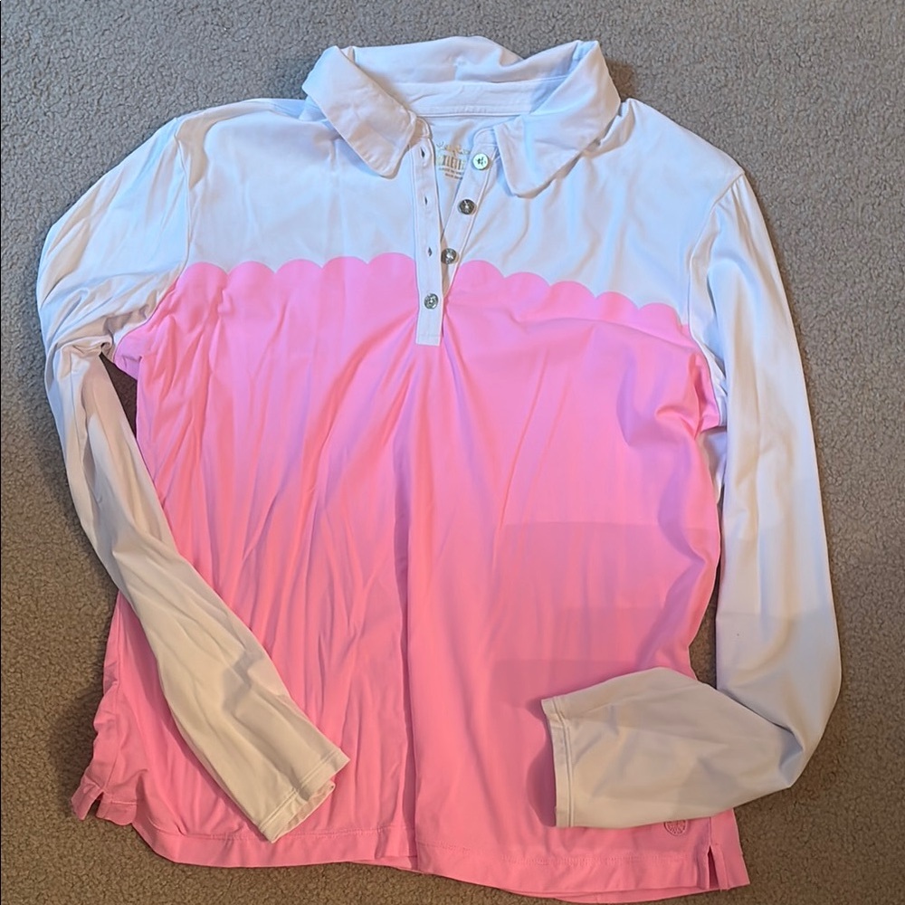 Pink and White Lilly Pulitzer Luxletic NWOT Long Sleeve Shirt